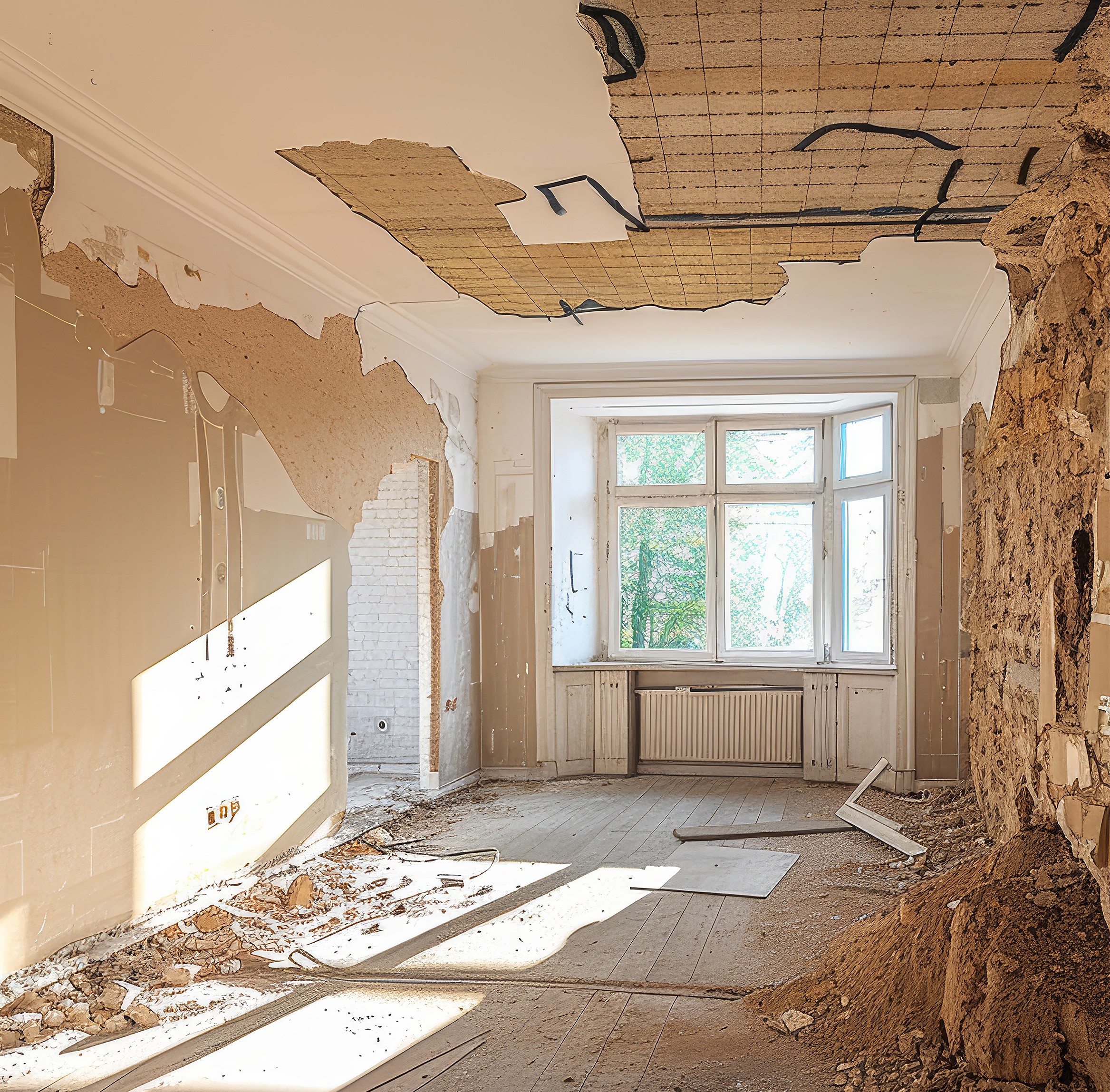 before New kitchen before and after renovation - white kitchen,. New kitchen before and after renovation - white kitchen - real estate interior before restoration, white colors, --ar 16:9 --stylize 250 Job ID: 19b7080a-d6ff-4bfe-9c9d-2a67fd5d69da